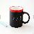 11oz Writable Ceramic Chalk Mugs Wholesale Reusable Black Color Stoneware Chalk Cups Funny Mugs