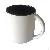 White Matte Frosted Ceramic Coffee Mugs Tea Cup 14oz Black