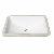 White Porcelain Rectangular Undermount Basin Sink