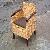 Rattan Armchair With Dark Brown Cushion