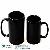 Custom Black Color Glazed Stoneware Ceramic Mugs Big And Tall