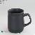 Customized 11oz Black Matte Black Big Belly Stoneware Coffee Mugs Factory