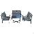 4pcs Leisure Garden Sofa Set With Polywood Arm