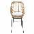 Outdoor Modern Iron Kd Dining Chair With Pe Rattan