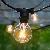 Outdoor Commercial String Light Set, G40 Clear Globe Bulbs, 29 Ft Black