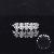 3�5mm Oval Cut Moissanite Pt950 Five Stone Moissanite Ring
