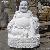 Manufacturer Hand Carved White Marble Fat Laughing Happy Buddha Statue For Home Decor For Sale