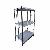 Square Pipe Iron Board Three Tier Foldable Trolley