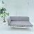 Aluminum Outdoor Dining Set White Frame Grey Cushion Sofa