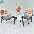Customized Outdoor Furniture Luxury Garden Orange Dining Set
