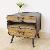 Industrial Side Teak Table