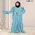 Elegant Sky Blue Embroidered Farasha Abaya