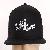 Black Cotton Screen Printed Trucker Hats