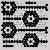 Black White Hexagon Recycled Glass Flower Mosaic