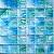 Ocean Ombre Checkered Square Mosaic Tile