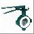 Din Ductile Iron Wafer Type Teflon Lined Butterfly Valve