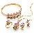 18k Gold Plating Brass Cz Jewelry Set