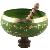 Tibetan Buddhist Singing Bowl Green Eight Inches