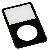 Ipod Classic Front Cover Panel Silver / Black