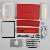 Complete Set Housing Faceplate Cover For Nokia 5700 Red