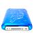 Premium Titanium-plated Transparent Circles Pattern Case Cover For Apple Iphone 3gs Iphone 3g Blue