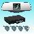 Vfd And Hud Rearview Mirror Parking Sensor With 4 Rear Sensors Vfd Rd-017c4