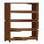 Minimalist Open Book Case With 4 Shelves, Home, Restaurant, Hotel Indoor Furniture, Mahogany Solid