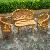 Peanut Chair, Bench And Table In Set Made From Teak Wood For Outdoor And Indoor Furniture