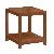 As-003. Side Table Square Mahogany Wood Doof And Gloss Finishing