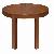 As-017 Mahogany Round Extension Table 120-160 Cm Indoor Furniture Home, Hotel And Restaurant