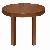 As-017 Mahogany Round Extension Table 120-160 Cm Indoor Furniture Home, Hotel And Restaurant