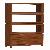 Y-037 Minimalist Open Book Case With 4 Drawers 3 Shelves Modern Style Mahogany Indoor Furniture