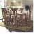 Ndf-019. Solo Java Antique Dining Set Mahogany Solid Antique Repro