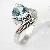 925 Silver Natural Blue Topaz Ring 5875r