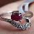 Factory For 925 Silver Natural Ruby Ring, Item #j0405138h