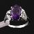 Sell 925 Silver Natural Amethyst Ring, Sapphire / Rainbow Stone Earring, Sapphire / Ruby Bracelet