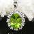 Sterling Silver Gemstone Jewelry, Wholesale 925silver Natural Olivine Pendant