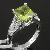 Sterling Silver Natural Gemstone Olivine Ring