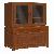 Minimalist And Modern Vitrine Cabinet 2 Drawers, 2 Glass Doors Teak Mahogany Furniture