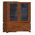 Y-039 Larder Vitrine Cabinet 2 Glass Door 4 Drawers Teak Mahogany Indoor Furniture