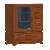 Y-040 Minimalist Vitrine Cabinet Glass Door And 7 Drawers Teak Mahogany Indoor Furniture
