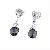 Sell Rhodium Plated Brass Cubic Zirconia Stud Earring, Silver Blue Topaz / Sapphire / Agate Ring