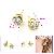 Factory For 18k Gold Plating Brass Cubic Zirconia Stud Earring, Silver Tourmaline / Jadeite Ring