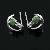 Factory For Sterling Natural Jadeite Stud Earring, Brass Cz Jewelry, Fashion Jewelry Set
