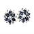 Factory For Sterling Silver Sapphire Stud Earring, Brass Cz Jewelry , Olivine / Sapphire Earring
