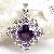 Manufacturer Sterling Silver Tural Amethyst Pendant, Fashion Jewelry, Amethyst Brass Cz Jewelry