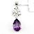 Sell 925 Silver Natural Natural Amethyst Pendant, Cubic Zirconia / Blue Topaz Bracelet, Ring