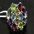 Sell Sterling Silver Natural Mix Gem Ring, Moonstone / Ruby / Agate / Amethyst Earring
