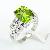 Sell Sterling Silver Natural Olivine Ring, Olivine Earring, Prehnite Ring, Blue Topaz Pendant