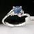 Sell Sterling Silver Natural Sapphire Ring, Blue Topaz Ring, Citrine Pendant, Mix Gem Bracelet
